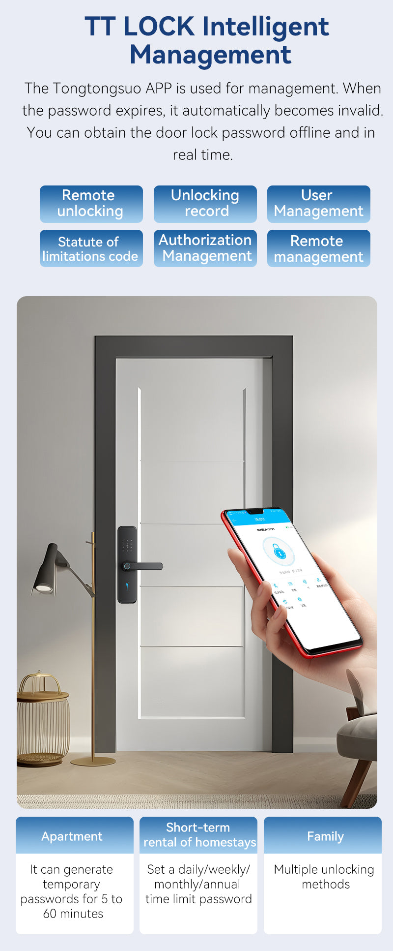 H7 Indoor fingerprint smart lock