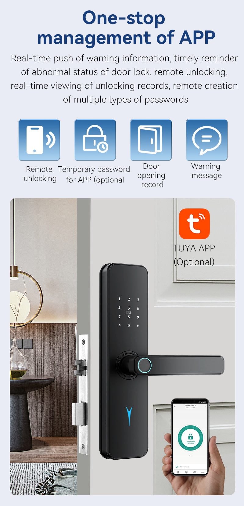 H7 Indoor fingerprint smart lock