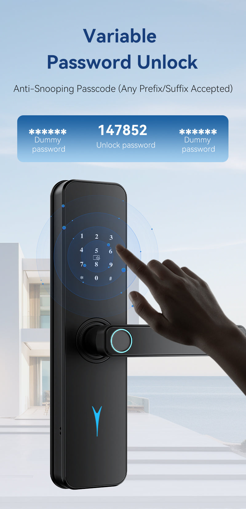 H7 Indoor fingerprint smart lock