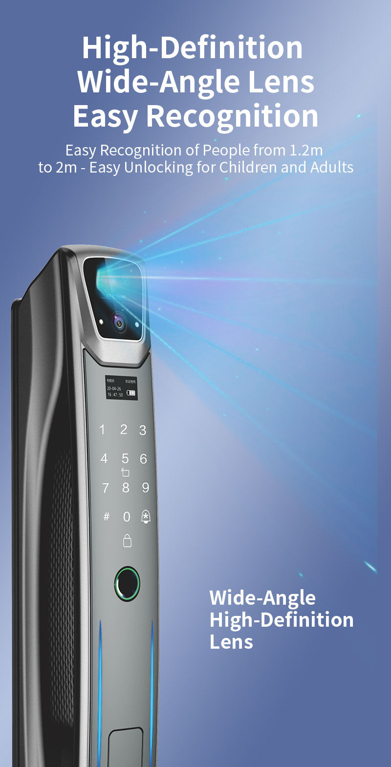 K02 3D Face Recognition,key Unlocking,Password Unlocking