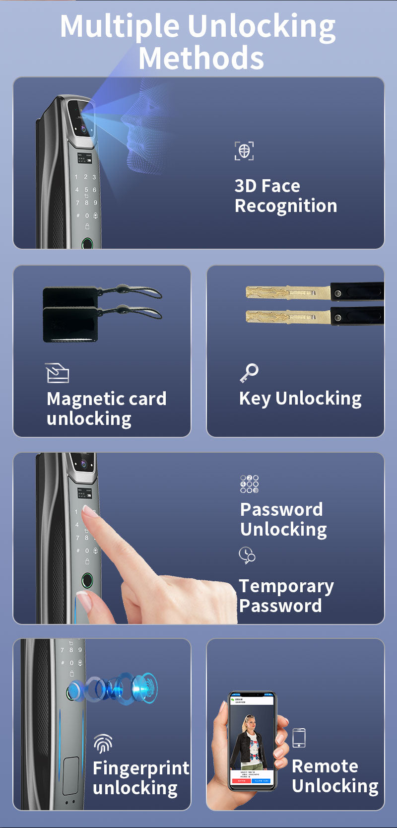 K02 3D Face Recognition,key Unlocking,Password Unlocking