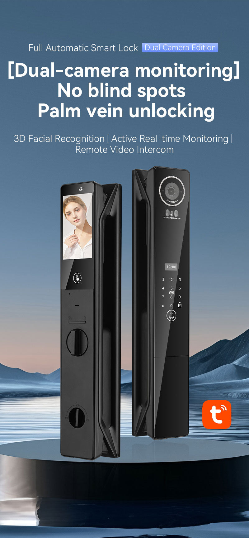 H03  Fully automatic/doodle visual intercom single camera 4.5-inch screen + 3D face recognition model