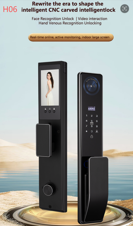 H06 Product Parameters Eight ways to open a lock: Faces, palms, fingerprints, passwords,keys,cards, temporary,passwords,and remote lock-up