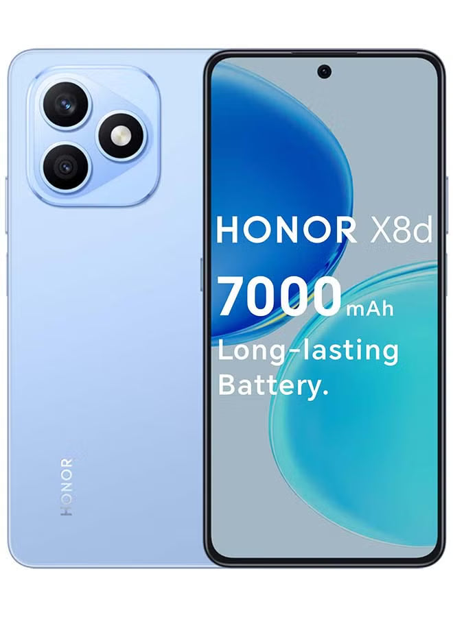HONOR X8d Dual SIM 4G Light Blue 8GB RAM 256GB - Middle East Version